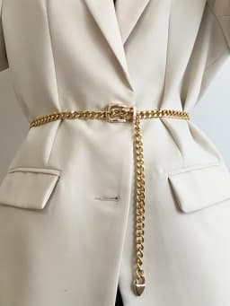1 piece women's waist chain decoration dress suit waist metal thin waistband versatile fashion retro trend ins style belt for da