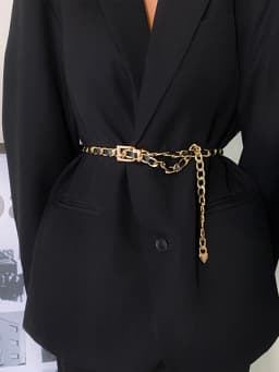1 piece women's waist chain decoration dress suit waist metal thin waistband versatile fashion retro trend ins style belt for da