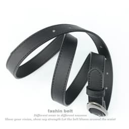 Fashion PU Leather Belt Alloy buckle Elliptical Buckle Waistband Thin Jeans Belt Women