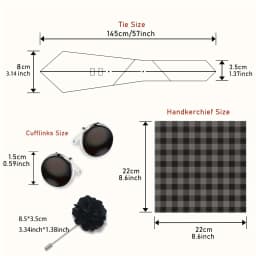 Elegant Solid Color Men's Tie 4-Piece Set, 1200-Needle High-Density Wrinkle-Resistant, Suitable for Weddings and Banquets, Best