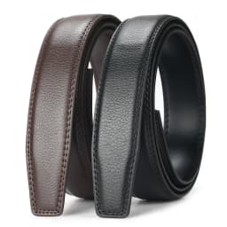Men’s Luxury Automatic Buckle Belt, High Quality Genuine Leather, Cuttable Black Brown Business Casual Fashion Belt