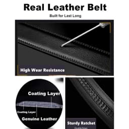 Men’s Luxury Automatic Buckle Belt, High Quality Genuine Leather, Cuttable Black Brown Business Casual Fashion Belt