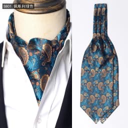 Luxury Mens Vintage Polka Dot Ascot Tie Wedding Formal Cravat Scrunch Self British Gentleman Polyester Paisley Retro Neckties