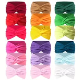 3PCS Women's Wide Hair Band in Elastic Solid Color, Anti-Slip Hair Accessory for Exercise, Multi-Functional Accessory