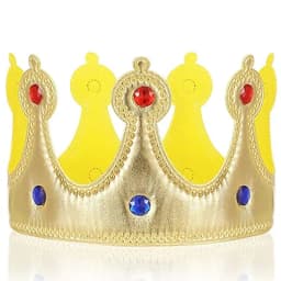 Children's Gold King's Crown Hot Stamping Cloth Prince Headdress, Happy Birthday Decorative Props, Birthday Hat