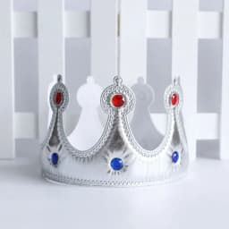 Children's Gold King's Crown Hot Stamping Cloth Prince Headdress, Happy Birthday Decorative Props, Birthday Hat