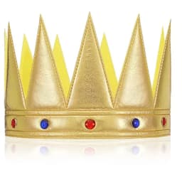 Children's Gold King's Crown Hot Stamping Cloth Prince Headdress, Happy Birthday Decorative Props, Birthday Hat