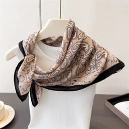 2026 New Red Cotton Linen Scarf Women's Small Square Fashion Neck Protection Versatile Gift for Mom Head Scarf