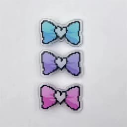 3Pcs/Set Game NEEDY GIRL OVERDOSE KAnge Ame Rain Cosplay Hairpins Colorful Bowtie Acrylic Hairclips Jewelry Headwear Accessories