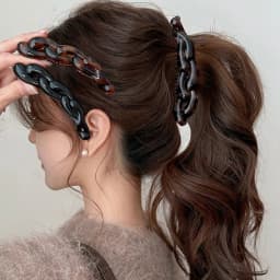 Acrylic Twisted Hair Clip Banana Hairpin for Women Leopard Vintage Barrettes Shark Hair Claw Ponytail Holder Hair Accessories