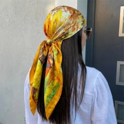 Luxury Brand Silk Satin Square Scarf Women Hijab Bandana Muslim Headscarves Shawl Wrap Ladies Headband Neckerchief Foulard 90cm
