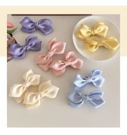 2pc Cute Sweetly Candy Color Bow Hairpin Hair Side Clips for Girls Women Childs Ladies Hair Accessories