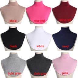 Soft Cotton Modal Neck Cover Ramadan Hijab Cover Headwrap Full Fake Collar High Collars Turtleneck Scarves Wraps