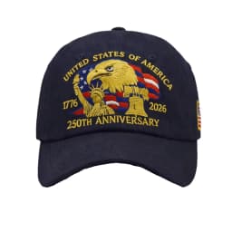 250th American Independence Anniversary Baseball Cap Breathable Lightweight Outdoor Hat Gift for Dad & Veterans