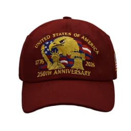 250th American Independence Anniversary Baseball Cap Breathable Lightweight Outdoor Hat Gift for Dad & Veterans