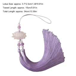 Plastic/Resin Lotus Sash Pendant Hanfu Accessories Double Tassels Streamer Waist Hanging Tassels Waist Ornament Ethnic Fashion