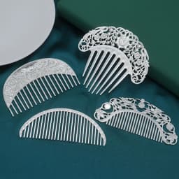 Hanfu Dish Hairpin Chinese Hairpin Retro Hair Comb Hair Ornament Hollow Carved Hair Comb Exquisite Hair Accessories Gifts