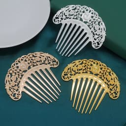 Hanfu Dish Hairpin Chinese Hairpin Retro Hair Comb Hair Ornament Hollow Carved Hair Comb Exquisite Hair Accessories Gifts