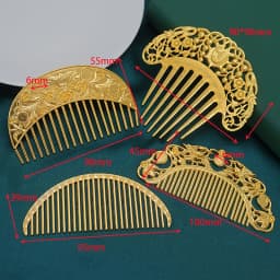 Hanfu Dish Hairpin Chinese Hairpin Retro Hair Comb Hair Ornament Hollow Carved Hair Comb Exquisite Hair Accessories Gifts
