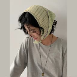 Retro Polka Dot Triangle Hair Scarf Accessories Women's Artistic Soft Cotton Skirt Headscarf Satin Bonnet Fashion Handkerchief