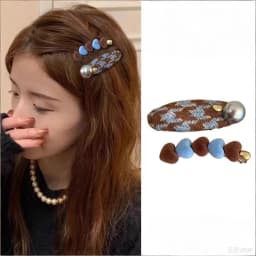 2pcs/set Two Colors Heart Oval Hair Clip For Women Girls Sweet Hair Ornament Side Hairpin Barrette Fashion Hair Accessories