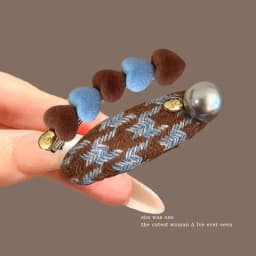 2pcs/set Two Colors Heart Oval Hair Clip For Women Girls Sweet Hair Ornament Side Hairpin Barrette Fashion Hair Accessories