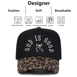 Unisex GOD IS GOOD Bow Embroidery Baseball Caps Spring Autumn Outdoor Adjustable Casual Hats Sunscreen Hat Sports Cap