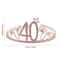 Rose Gold Crystal Crown Hairband Alloy Bridal Princess Wedding Birthday Party Hair Accessories Headbands for Women Hair Bands