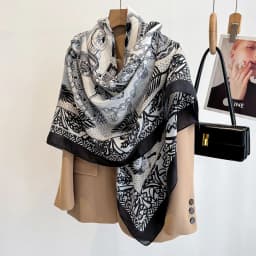130*130cm Beach Wraps Large Shawl Women Summer Chain Printed Square Scarf Luxury Scarves Bandanas Elegant Hijab