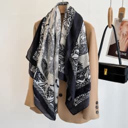 130*130cm Beach Wraps Large Shawl Women Summer Chain Printed Square Scarf Luxury Scarves Bandanas Elegant Hijab