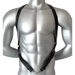 Cool Rock Men's Belt PU Leather Harness Abjustable Strap Costume Sexy Shoulder Belt Body Chest Chain Metal Ring Y2k Accessories