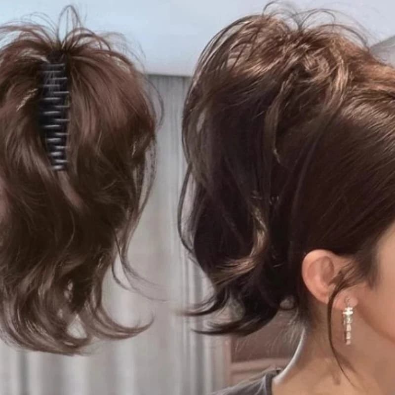 New 1Pc Synthetic Ponytail Claw Clip Fluffy Curly Hair Extensions Ladies Ponytail Hair Clip Party Daily Wear DIY Accessories