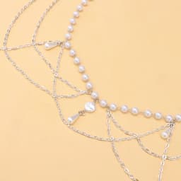 New Vintage Multi layer Chain Belt Fashion Versatile Womens Faux Pearl Tassel Waist Chain