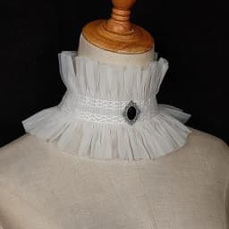 Elegant Lace Mesh Stand Collar Detachable Ruffle Neckwear Decorative Fake Collar Party High Collar Neck Scarf Costume Accessory