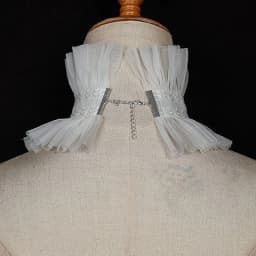 Elegant Lace Mesh Stand Collar Detachable Ruffle Neckwear Decorative Fake Collar Party High Collar Neck Scarf Costume Accessory
