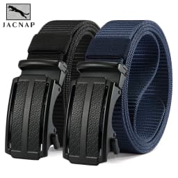 New Golf Sports Elastic Belt Tactical Belt Metal Automatic Buckle Tough Stretch Nylon Men Military Belt