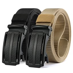 New Golf Sports Elastic Belt Tactical Belt Metal Automatic Buckle Tough Stretch Nylon Men Military Belt