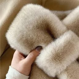 Winter Women's Faux Rabbit Fur Scarf Soft Plush Solid Color Neck Collar Warmer for Adults And Children
