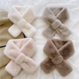 Winter Women's Faux Rabbit Fur Scarf Soft Plush Solid Color Neck Collar Warmer for Adults And Children