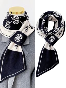 Women Knitted Scarf Autumn Winter Thick Warm Double Knit Instant Scarf Fashion Plaid Angled Scarves Outdoor Triangle Neck Scarf