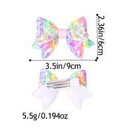 6/12pcs Cute Sequin Hair Bows Clip For Cute Girls Kids Hair Bows Hairpin Barrettes Clips Children Kids Party Hair Accessories