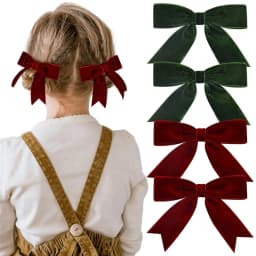 2026 Cute Velvet Bow Christmas Hairpins Children Girls Kid Hair Clips Barrettes Accessories Hairclip Headwear Headdress Ornament