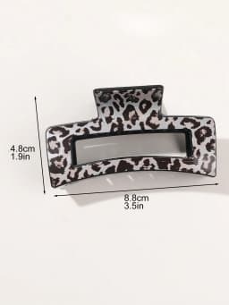 3Pcs Leopard Print Design Hair Claw Clips,3.5Inch Hair Jaw Clips,Fashion Vintage Hair Accessories for Women Girls
