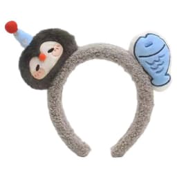 1PC Cute Plush Headbands-Penguin&Fish Design, Soft Headwear for Women, Ideal for Daily, Party, Cosplay, Kawaii Hair Accessories
