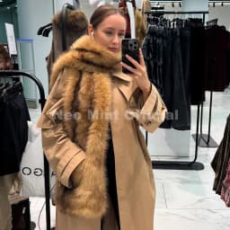 Neo Mint 2025 Brand Fashion Faux Fur Scarf for Woman Autumn Winter Fluffy Striped Eco Fox Fur Neckerchief Luxury Shawl Scarves