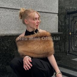 Neo Mint 2025 Brand Fashion Faux Fur Scarf for Woman Autumn Winter Fluffy Striped Eco Fox Fur Neckerchief Luxury Shawl Scarves