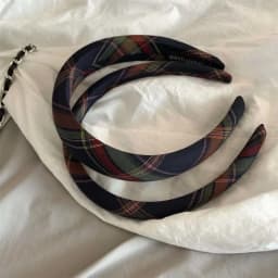 1PCS Classic Khaki Checkered Headband, Retro British-Style Hair Hoop, High-End Hair Clip for Hair Styling, Sponge Hair Accessory
