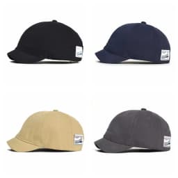 Casual Short Brim Baseball Cap Adjustable Nylon Dad Hat Cotton Fastener Tape Sunscreen Hat Men Women