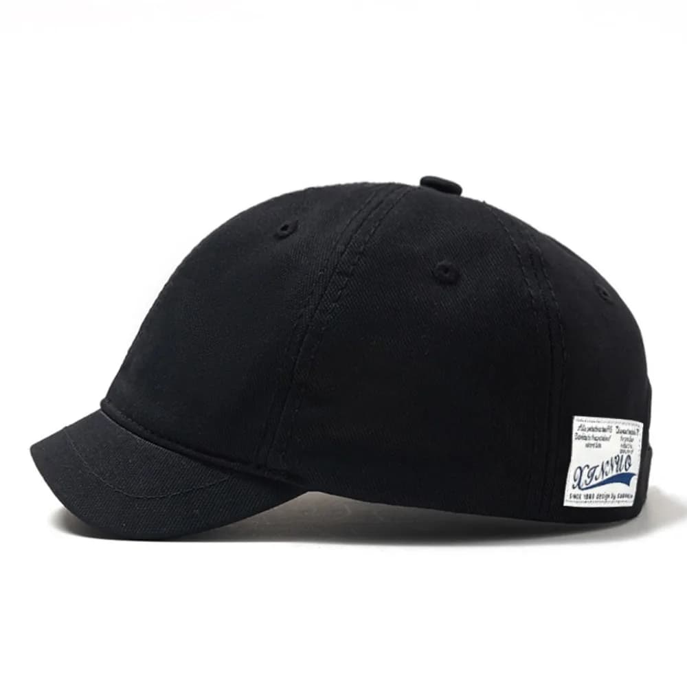 Casual Short Brim Baseball Cap Adjustable Nylon Dad Hat Cotton Fastener Tape Sunscreen Hat Men Women