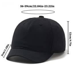 Casual Short Brim Baseball Cap Adjustable Nylon Dad Hat Cotton Fastener Tape Sunscreen Hat Men Women